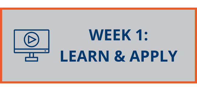 Week 1: Learn & Apply
